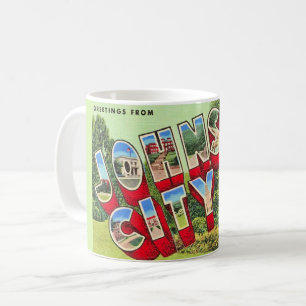 Tasse carte postale de salutations Johnson City TN