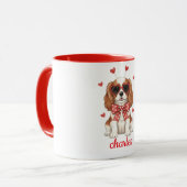 Tasse Cavalier King Charles chien Saint-Valentin 2 (Devant gauche)