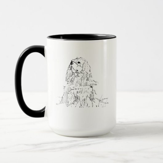 Tasse Cavalier King Charles Spaniel, Encre Minimal (Gauche)