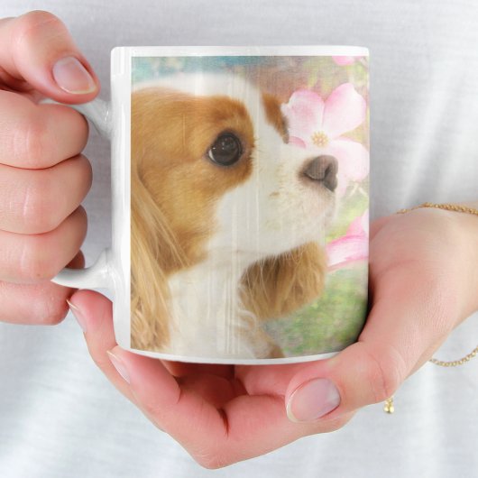 Tasse Cavalier King Charles Spaniel Fleurs de Prin