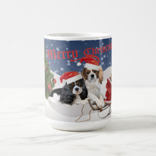 Tasse cavalière de Noël d'épagneul du Roi Charl