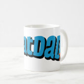 Tasse CD de chat bleu de logo (Devant droit)