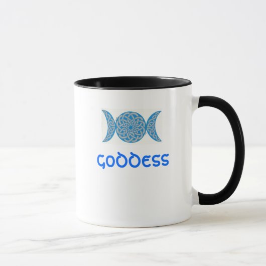 Tasse celtique de déesse de noeud (bleue) (Droite)