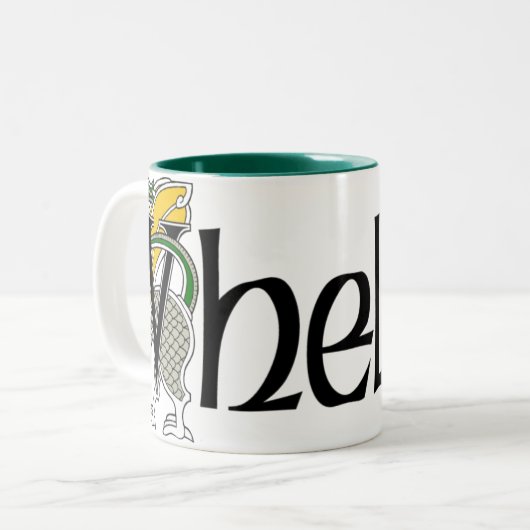 Tasse celtique de dragon de Whelan (Devant gauche)