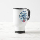 Tasse celtique de voyage de noeud de Claddagh (Devant droit)
