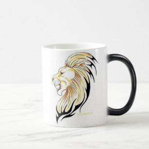 tasse céramique morphing tête de lion