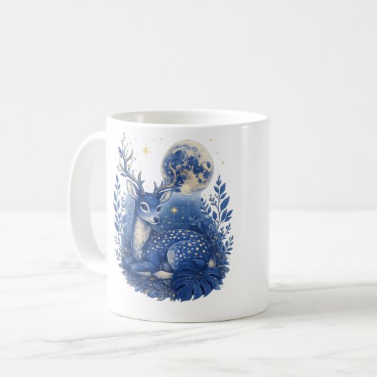 Tasse Cerf Bleu Mystique. (Devant gauche)
