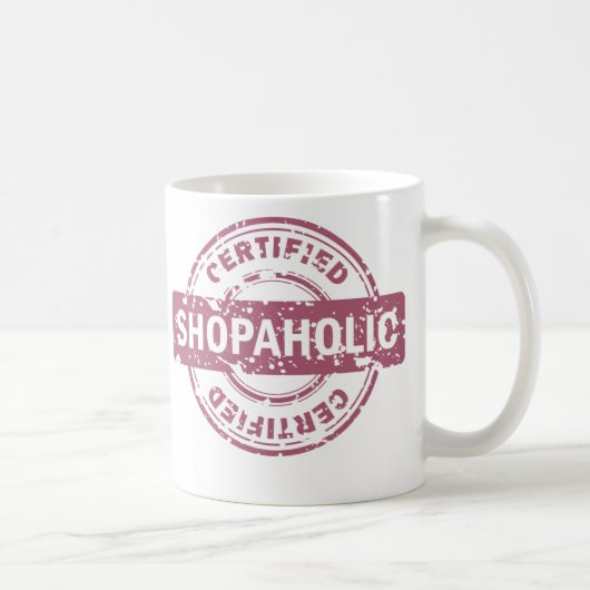 Tasse certifiée de Shopaholic (Droite)