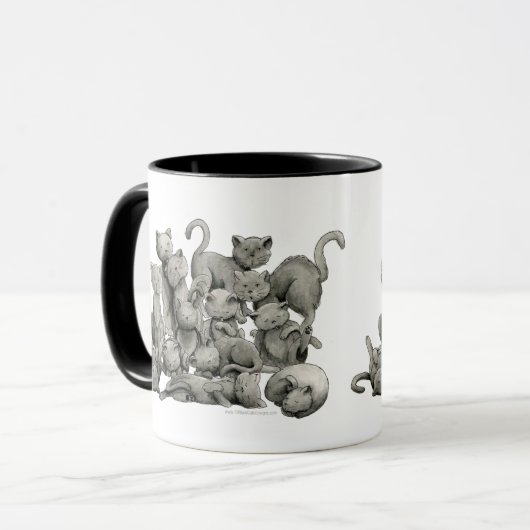 Tasse chanceuse de 13 chats noirs (Devant gauche)