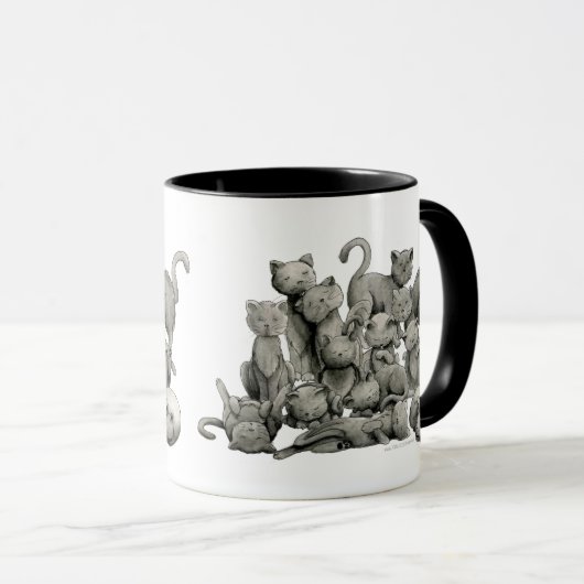 Tasse chanceuse de 13 chats noirs (Devant droit)