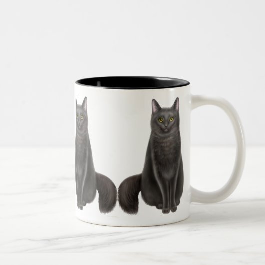 Tasse chanceuse de chats noirs (Droit)