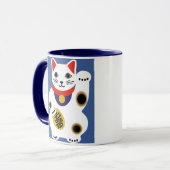 Tasse chanceuse de fantaisie de chat (Devant gauche)
