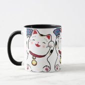 Tasse chanceuse de Maneki Neko de chat (Gauche)