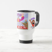 Tasse chanceuse de voyage de bingo-test d'éléphant (Devant droit)