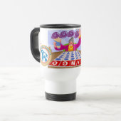 Tasse chanceuse de voyage de bingo-test d'éléphant (Devant gauche)