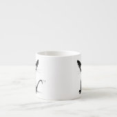 Tasse chanceuse drôle de café express de chat noir (Devant)