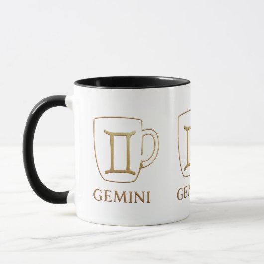 Tasse charmante du zodiaque Gémeaux (Gauche)