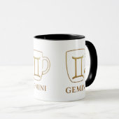 Tasse charmante du zodiaque Gémeaux (Devant droit)