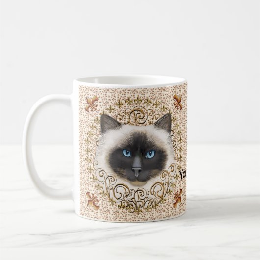 Tasse Chat Birman Fleur De Lis (Gauche)
