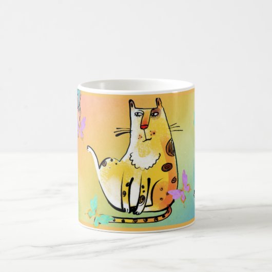 Tasse Chat Comique (Centre)
