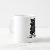 Tasse Chat Cool – Design de chat de rue amusant "C (Devant gauche)