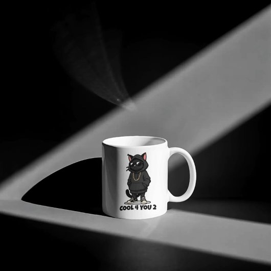 Tasse Chat Cool – Design de chat de rue amusant "C
