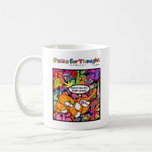 Tasse Chat de Dessin Animé Coloré Groovy