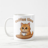 Tasse Chat de l'Heure du Café | Cadeau pour les Am (Gauche)