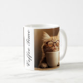 Tasse Chat Drôle - Moment Café (Devant droit)