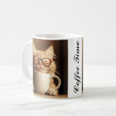 Tasse Chat Drôle - Moment Café (Devant gauche)