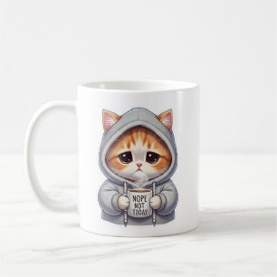 Tasse Chat Drôle Non Pas Aujourd'hui Cadeau Tasse