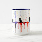 Tasse Chat Éclaboussure Artistique (Centre)