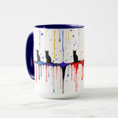 Tasse Chat Éclaboussure Artistique (Devant gauche)