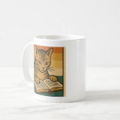 Tasse Chat en train de lire un livre (Devant gauche)