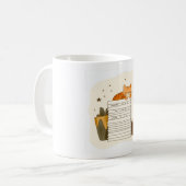 Tasse Chat Endormi sur Pile de Livres (Devant gauche)