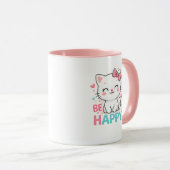 Tasse Chat Être Heureux (Devant droit)