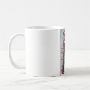 Tasse Chat Floral - Tasse à café Chat Fleur Aquare