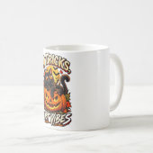 Tasse Chat Noir Halloween Pas de Tours Juste des V (Devant droit)
