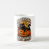 Tasse Chat Noir Halloween Pas de Tours Juste des V (Centre)