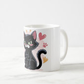 Tasse Chat Noir Jaloux (Devant droit)