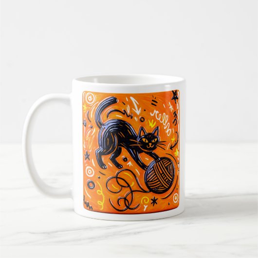 Tasse Chat Noir Ludique (Gauche)