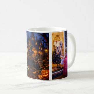 Tasse Chat Noir Photo Nom de Famille Halloween