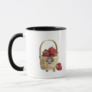 Tasse chat panier de fraises