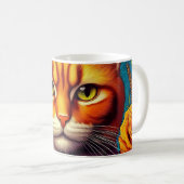 Tasse chat roux coloré ! (Devant droit)