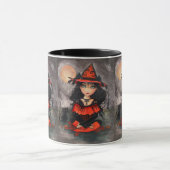 Tasse Chat Sorcière Halloween par Molly Harrison (Centre)