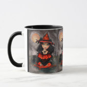 Tasse Chat Sorcière Halloween par Molly Harrison (Gauche)