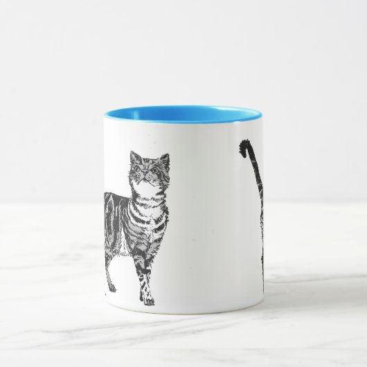 Tasse Chat Tigré Bleu (Centre)