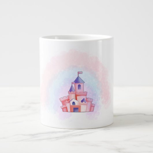 Tasse Château Aquarelle Rose (Devant)