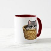 Tasse Chatons Dans Un Panier (Devant droit)