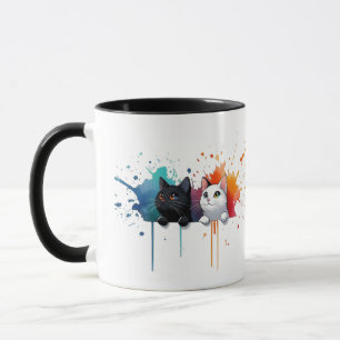 Tasse Chats Color Splash